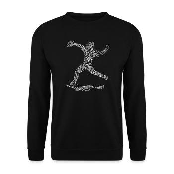 Baseball - Unisex Sweatshirt - black - Front - Alina (178cm) & Michal (187cm)