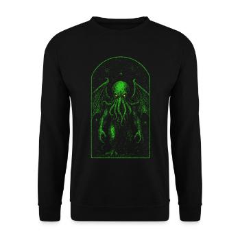 Cthulhu and the infinite cosmos - Unisex Sweatshirt - black - Front - Alina (178cm) & Michal (187cm)