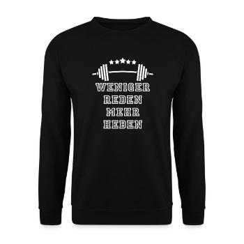 GYM: Focus & Power - Unisex Sweatshirt - black - Front - Alina (178cm) & Michal (187cm)