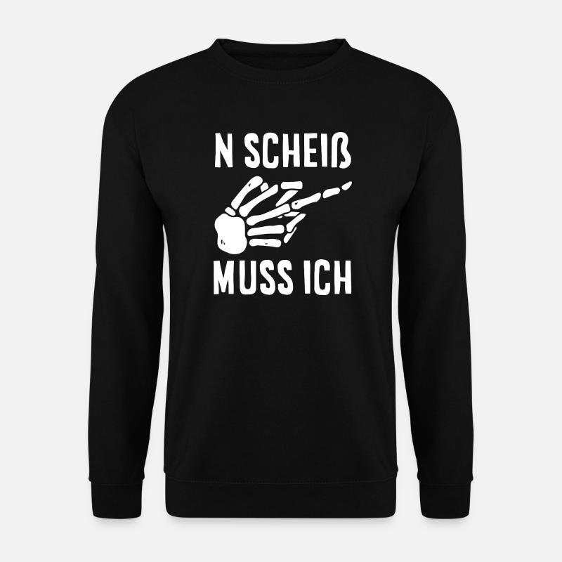 N Scheiß muss ich – Mittelfinger - Unisex Pullover - Schwarz