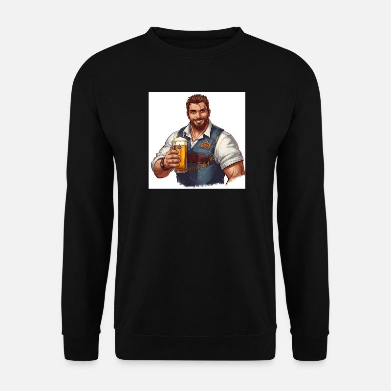 Bierheld im Trachtenlook - Unisex Pullover - Schwarz