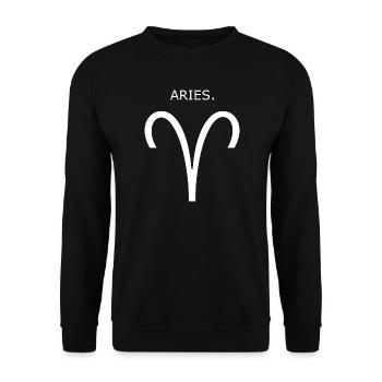 Idée du zodiaque Bélier - Sweat-shirt Unisexe - noir - Devant - Alina (178cm) & Michal (187cm)