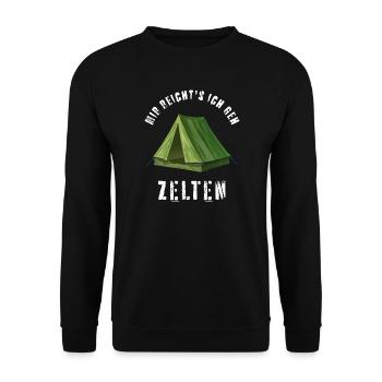 I've had enough, I'm going CAMPING Outdoor Fun Camping - Unisex Sweatshirt - black - Front - Alina (178cm) & Michal (187cm)