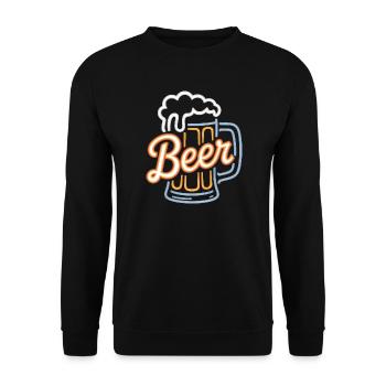 Bier – Cool Beer Logo - Unisex Pullover - Schwarz - Vorne - Alina (178cm) & Michal (187cm)