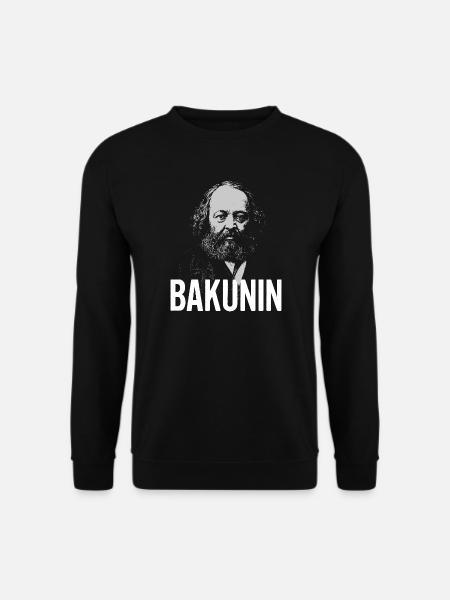 Bakunin-Porträt fette Typografie - Unisex Pullover - Schwarz