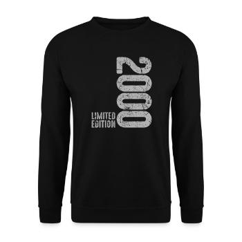 26th birthday 2000 Man Woman 26 years 2000 - Unisex Sweatshirt - black - Front - Alina (178cm) & Michal (187cm)