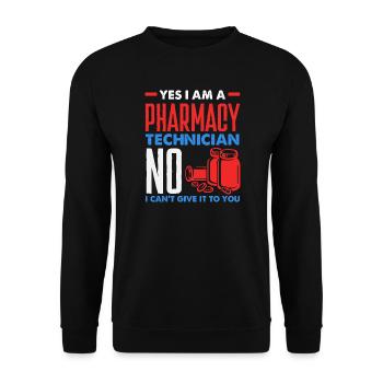 Pharmacist Pharmaceutical Technical - Unisex Sweatshirt - black - Front - Alina (178cm) & Michal (187cm)