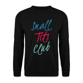 Dreifarbig Neon Script Club - Unisex Pullover - Schwarz - Vorne - Alina (178cm) & Michal (187cm)