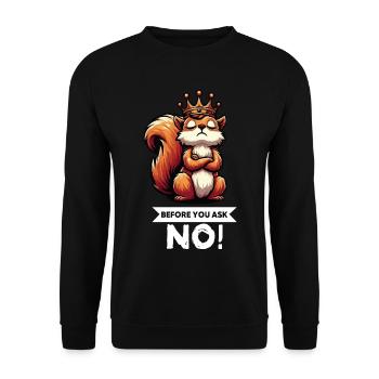 Before You Ask Squirrel Squirrel Rodent - Unisex Sweatshirt - black - Front - Alina (178cm) & Michal (187cm)