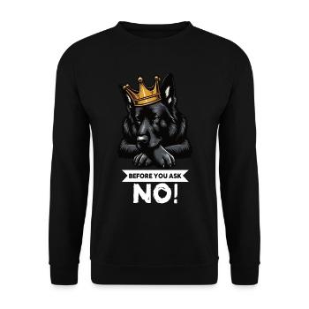 Avant de demander Bergers Noirs - Sweat-shirt Unisexe - noir - Devant - Alina (178cm) & Michal (187cm)