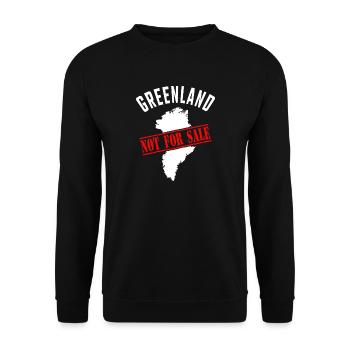 Groenland non à vendre - Sweat-shirt Unisexe - noir - Devant - Alina (178cm) & Michal (187cm)