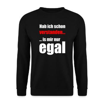 I understood, I don't care. - Unisex Sweatshirt - black - Front - Alina (178cm) & Michal (187cm)