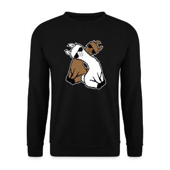 Two Llamas Pair 2 Friends Cool Sunglasses Team - Unisex Sweatshirt - black - Front - Alina (178cm) & Michal (187cm)