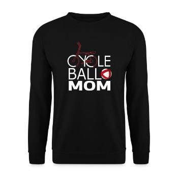 Radball, Mom, Cycleball, Hallenradsport - Unisex Pullover - Schwarz - Vorne - Alina (178cm) & Michal (187cm)