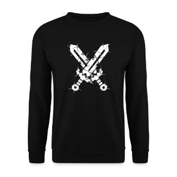 Combat des failles des épées croisées - Sweat-shirt Unisexe - noir - Devant - Alina (178cm) & Michal (187cm)