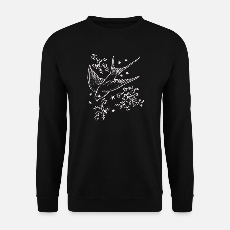 Swallow flight in star flight - Unisex Sweatshirt - black