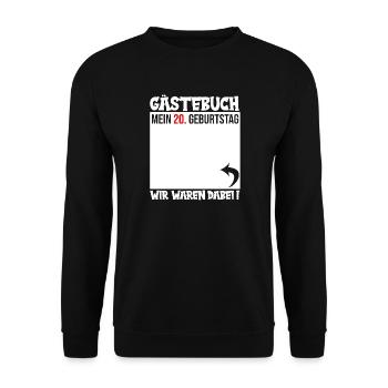 Guestbook My 20th Birthday - Unisex Sweatshirt - black - Front - Alina (178cm) & Michal (187cm)