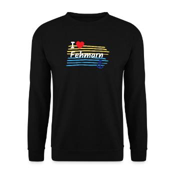 J’adore le look côtier de Fehmarn - Sweat-shirt Unisexe - noir - Devant - Alina (178cm) & Michal (187cm)