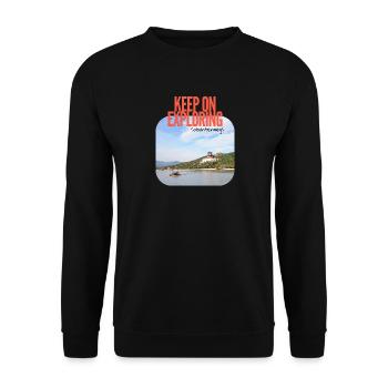 Keep on Exploring – Reise China Sommerpalast - Unisex Pullover - Schwarz - Vorne - Alina (178cm) & Michal (187cm)