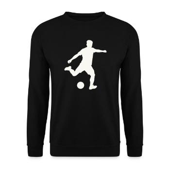 Silhouette de baby-foot en mouvement - Sweat-shirt Unisexe - noir - Devant - Alina (178cm) & Michal (187cm)