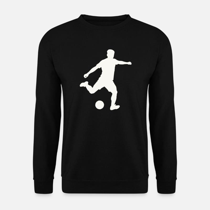Kicker-Silhouette in Bewegung - Unisex Pullover - Schwarz