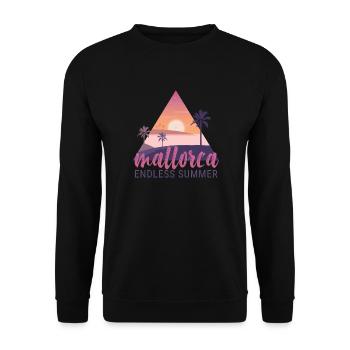 Mallorca Endless Summer Sunset - Unisex Pullover - Schwarz - Vorne - Alina (178cm) & Michal (187cm)