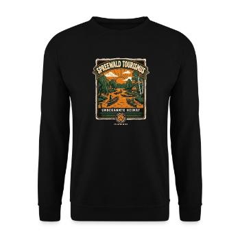 Spreewald Heimat - Unisex Pullover - Schwarz - Vorne - Alina (178cm) & Michal (187cm)