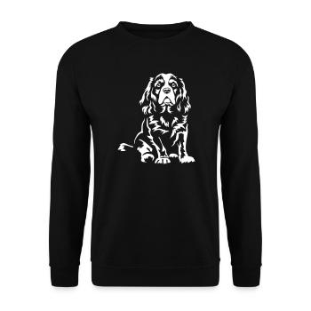Cavalier King Charles Spaniel « Édition noire » - Sweat-shirt Unisexe - noir - Devant - Alina (178cm) & Michal (187cm)