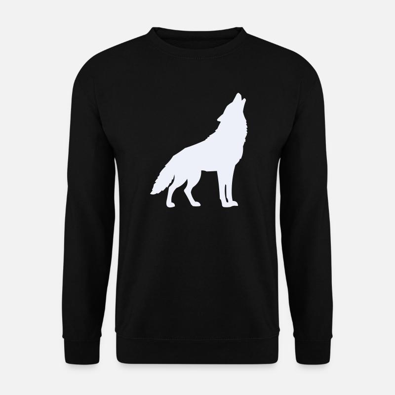 Wolf Silhouette Moonlight - Unisex Sweatshirt - black