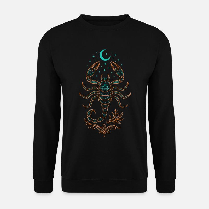 Skorpion Sternzeichen – Mystisches Symbol - Unisex Pullover - Schwarz