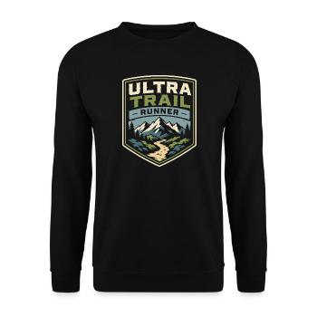 Coureur d’ultra-trail - Sweat-shirt Unisexe - noir - Devant - Alina (178cm) & Michal (187cm)