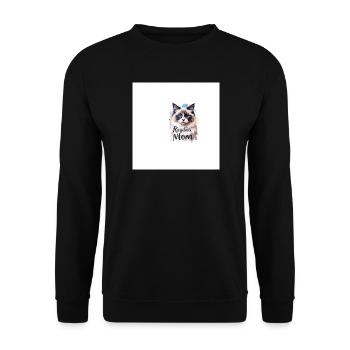 Ragdoll Maman Amour des Chats - Sweat-shirt Unisexe - noir - Devant - Alina (178cm) & Michal (187cm)