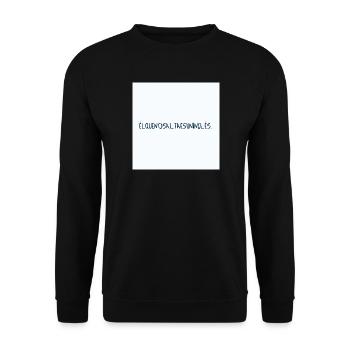 Él que no salta es un inglés - WM Schrift - Unisex Pullover - Schwarz - Vorne - Alina (178cm) & Michal (187cm)