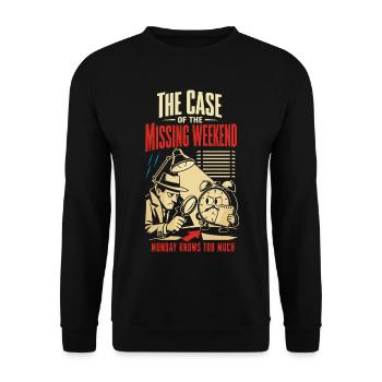 The Case of the Disappeared Weekend - Unisex Sweatshirt - black - Front - Alina (178cm) & Michal (187cm)