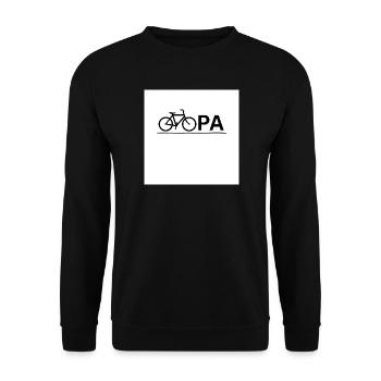 Fahrrad T-Shirt für Opa - Unisex Pullover - Schwarz - Vorne - Alina (178cm) & Michal (187cm)