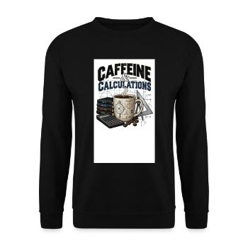 Koffein & Berechnungen Kaffeeingenieurwesen Mathematik Sc - Unisex Pullover - Schwarz - Vorne - Alina (178cm) & Michal (187cm)