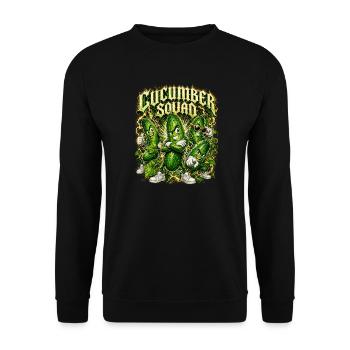 Gurke - Unisex Pullover - Schwarz - Vorne - Alina (178cm) & Michal (187cm)