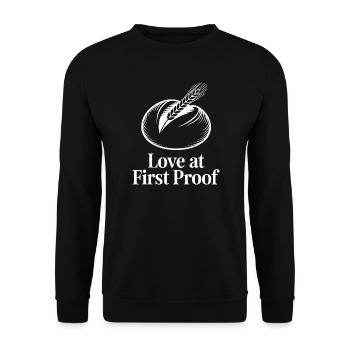 Liebe beim ersten Aufgehen - Unisex Pullover - Schwarz - Vorne - Alina (178cm) & Michal (187cm)