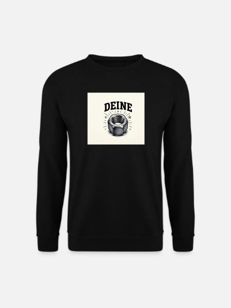 Deine Schraube Vintage Nut Grafik - Unisex Pullover - Schwarz