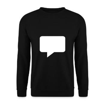 speech, speech, speech bubble, rhetoric, gift idea - Unisex Sweatshirt - black - Front - Alina (178cm) & Michal (187cm)