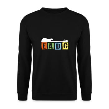 I only ever listen to EADG bass scores for bass players - Unisex Sweatshirt - black - Front - Alina (178cm) & Michal (187cm)