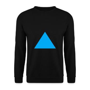 Triangle Shape Blue Gift Math Geometry - Unisex Sweatshirt - black - Front - Alina (178cm) & Michal (187cm)