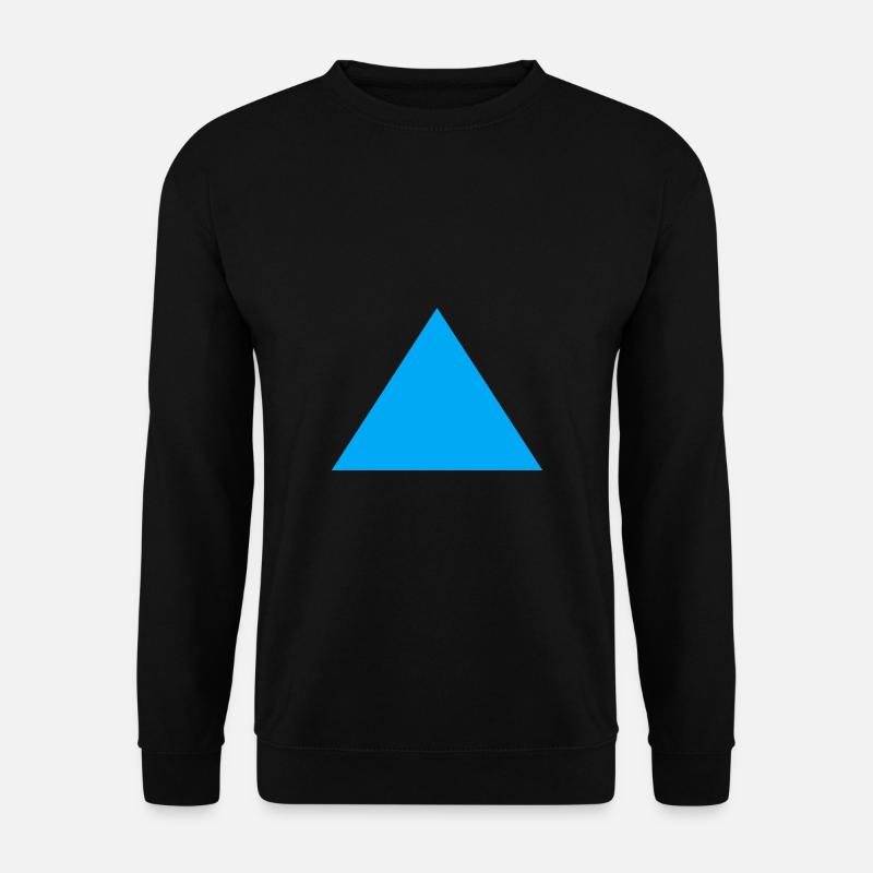 Triangle Shape Blue Gift Math Geometry - Unisex Sweatshirt - black