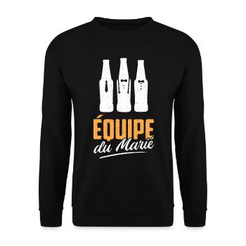 Homme Équipe du Marié EVG - Sweat-shirt Unisexe - noir - Devant - Alina (178cm) & Michal (187cm)