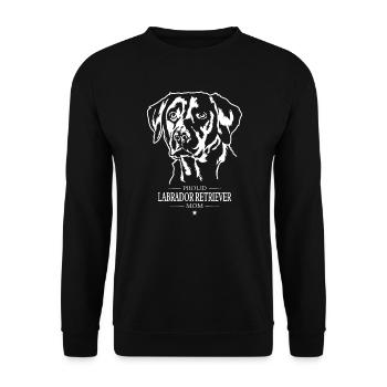 Labrador Retriever Maman Chien Chien Labbi Wilsigns - Sweat-shirt Unisexe - noir - Devant - Alina (178cm) & Michal (187cm)