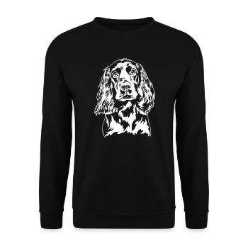 Boykin Spaniel Portrait Chien Chien Wilsigns - Sweat-shirt Unisexe - noir - Devant - Alina (178cm) & Michal (187cm)