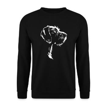 Griffon Korthals Silhouette Chiens Chien Wilsigns - Sweat-shirt Unisexe - noir - Devant - Alina (178cm) & Michal (187cm)