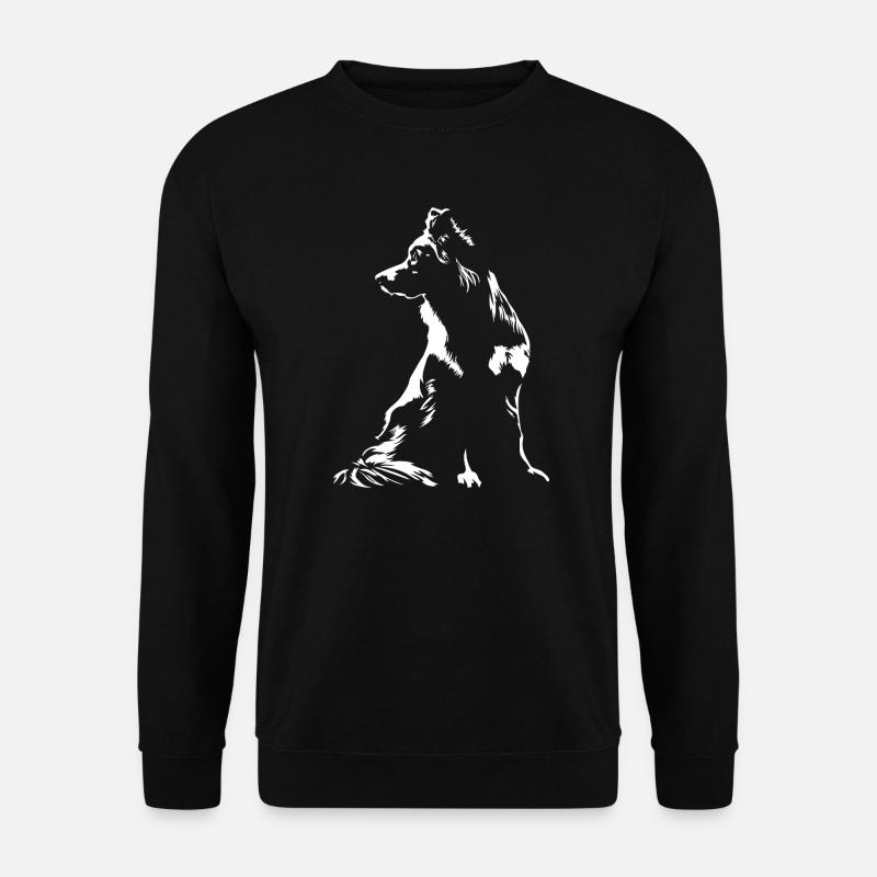 Australian Shepherd Silhouette Aussie Wilsigns - Unisex Pullover - Schwarz