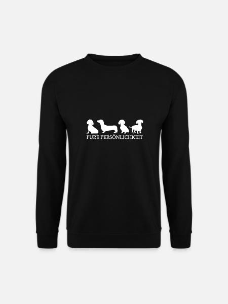 Silhouettes de teckels avec dicton de teckel - Sweat-shirt Unisexe - noir