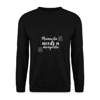 Mama Muttertag Geschenkidee Schwanger - Unisex Pullover - Schwarz - Vorne - Alina (178cm) & Michal (187cm)